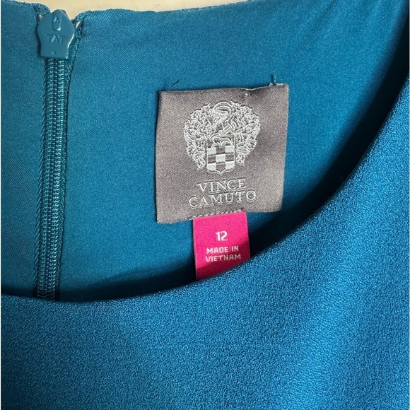 NWT Vince Camuto Crisscross Waist Crepe Jumpsuit Wide Leg size 12 minimalist - Picture 6 of 8